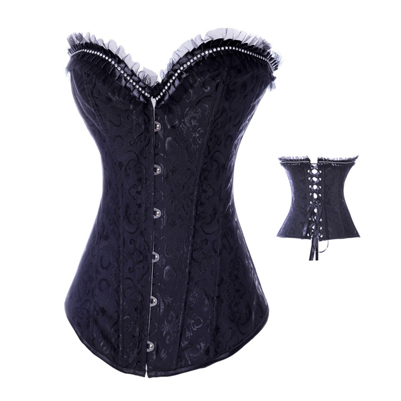 Boning Corset Steel - Nowy gorset z kryształkami w całości