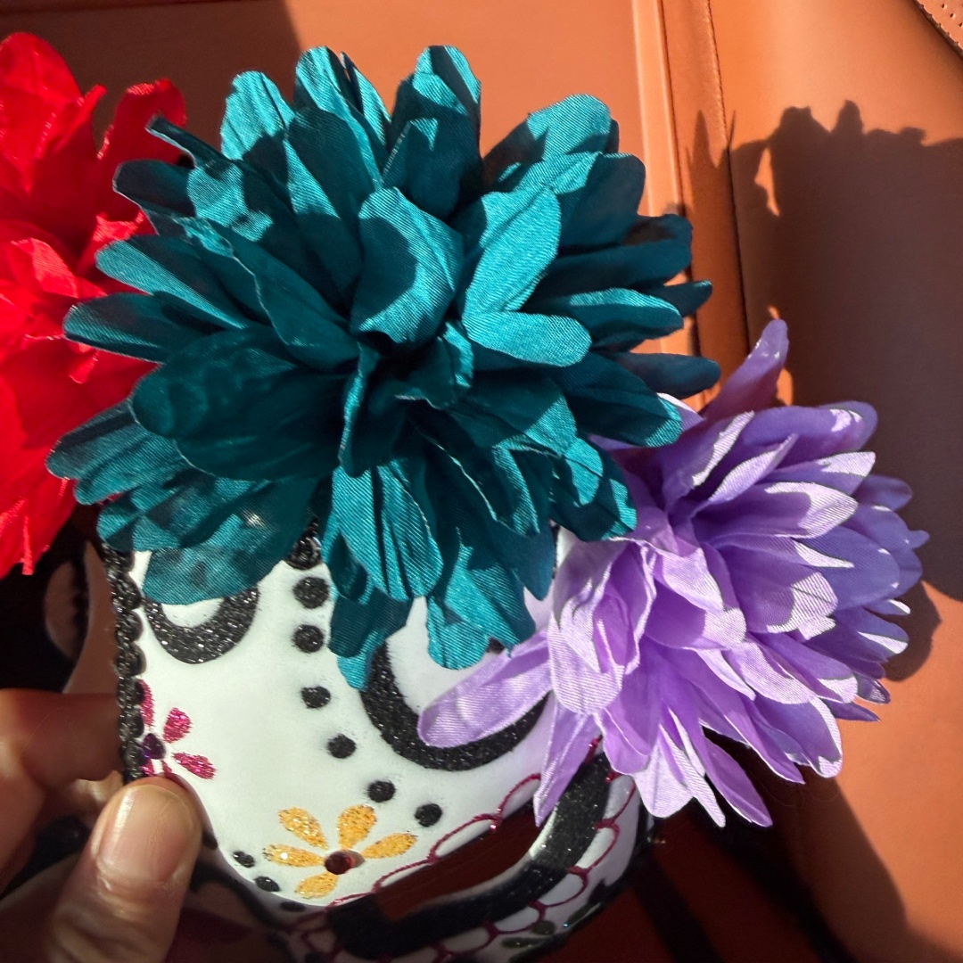 Cosplay Prop Painting - Ciemna Maska Kwiatowa na Halloween, Meksykańska