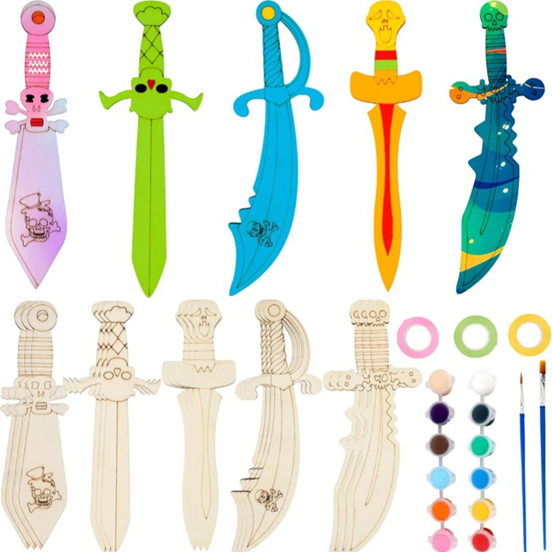 Drewniany miecz piracki DIY do – Cosplay Prop Painting recenzja i cena
