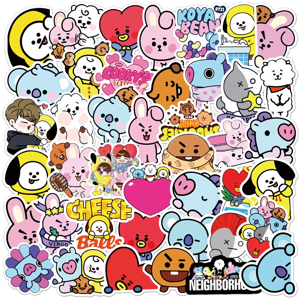 Naklejki Kawaii BT21 na walizk – Evoker Cosplay Prop recenzja i cena